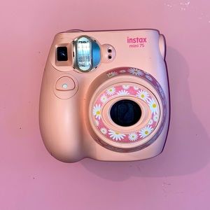 Baby pink Instax mini 7S Polaroid camera